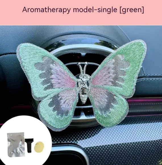 Moving Embroidery Butterfly Car Accessories