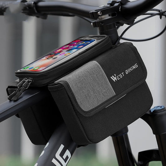 Bilateral Tube Touch Screen Saddle Bag