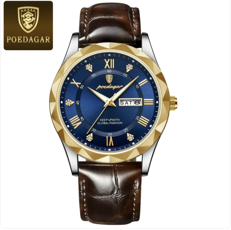 Men's Luxury Leather Strap Quartz Watch