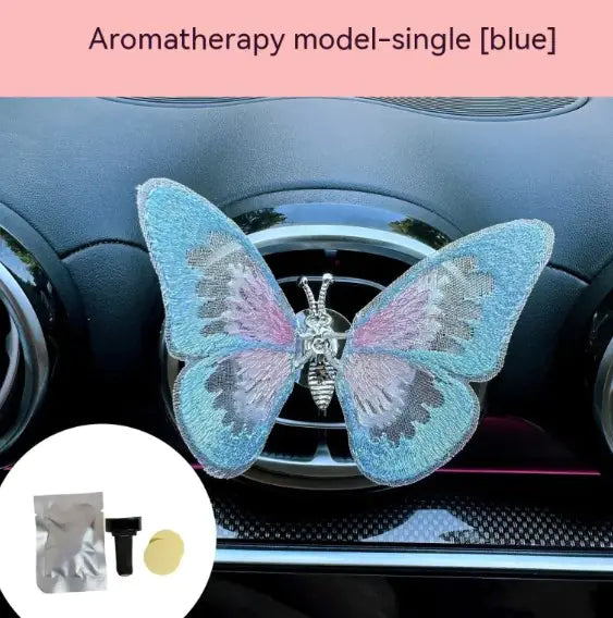 Moving Embroidery Butterfly Car Accessories