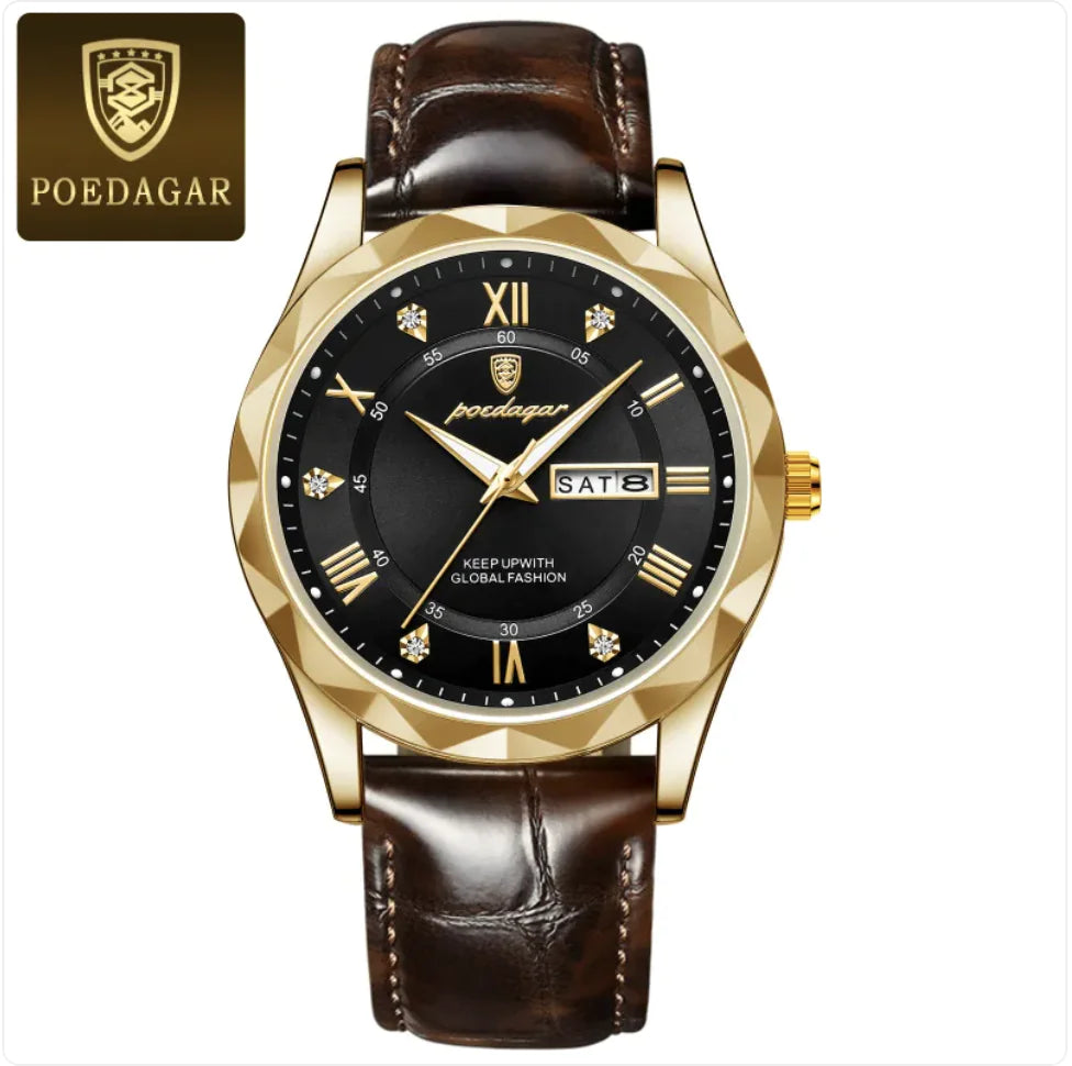 Men's Luxury Leather Strap Quartz Watch