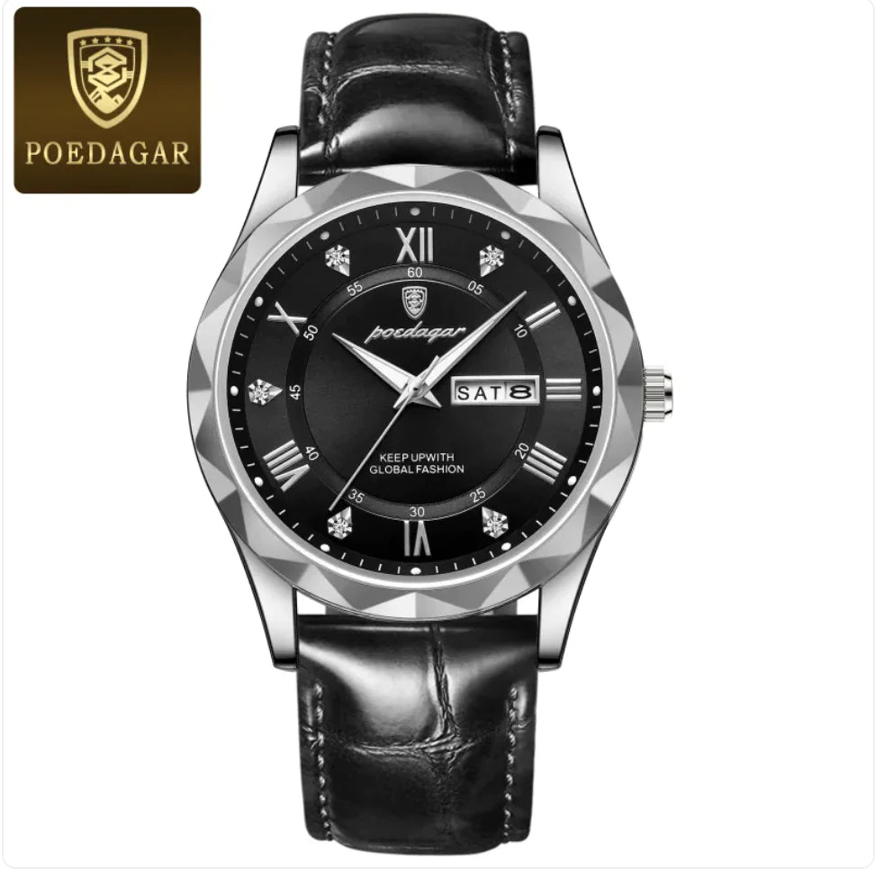 Men's Luxury Leather Strap Quartz Watch