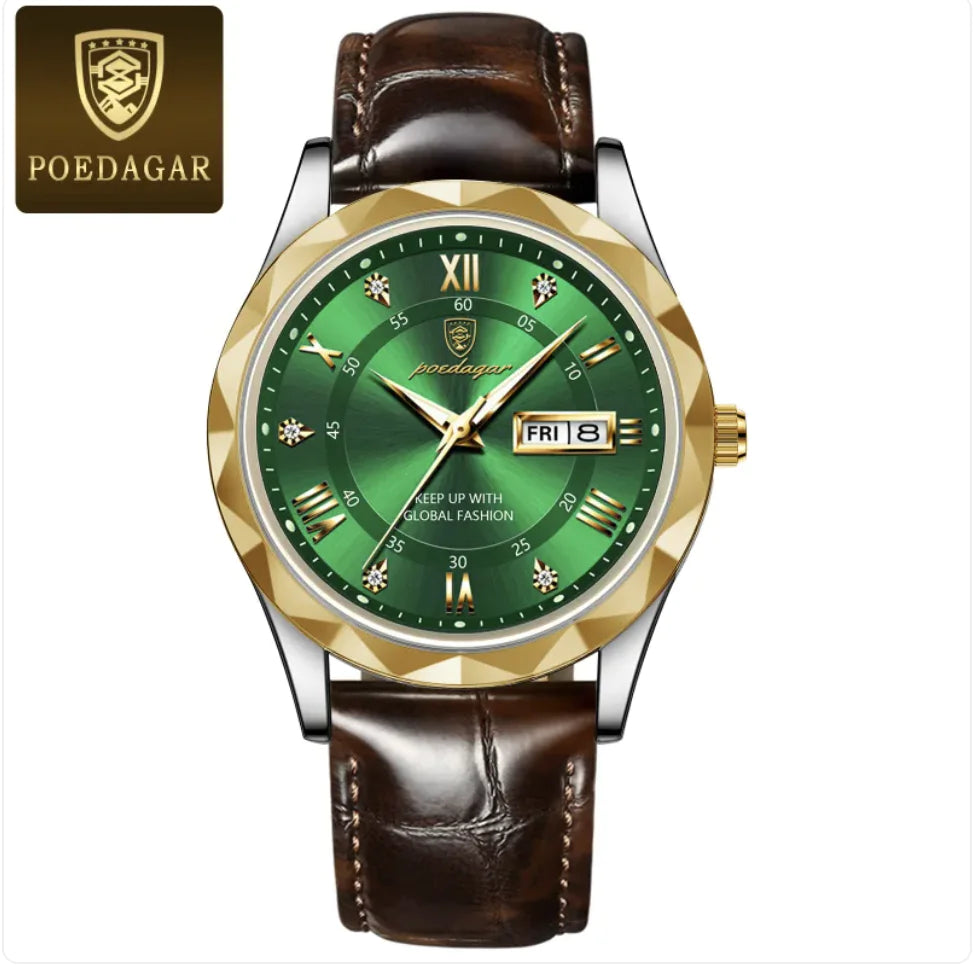 Men's Luxury Leather Strap Quartz Watch