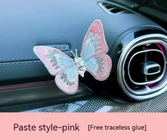 Moving Embroidery Butterfly Car Accessories