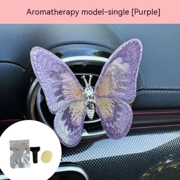 Moving Embroidery Butterfly Car Accessories