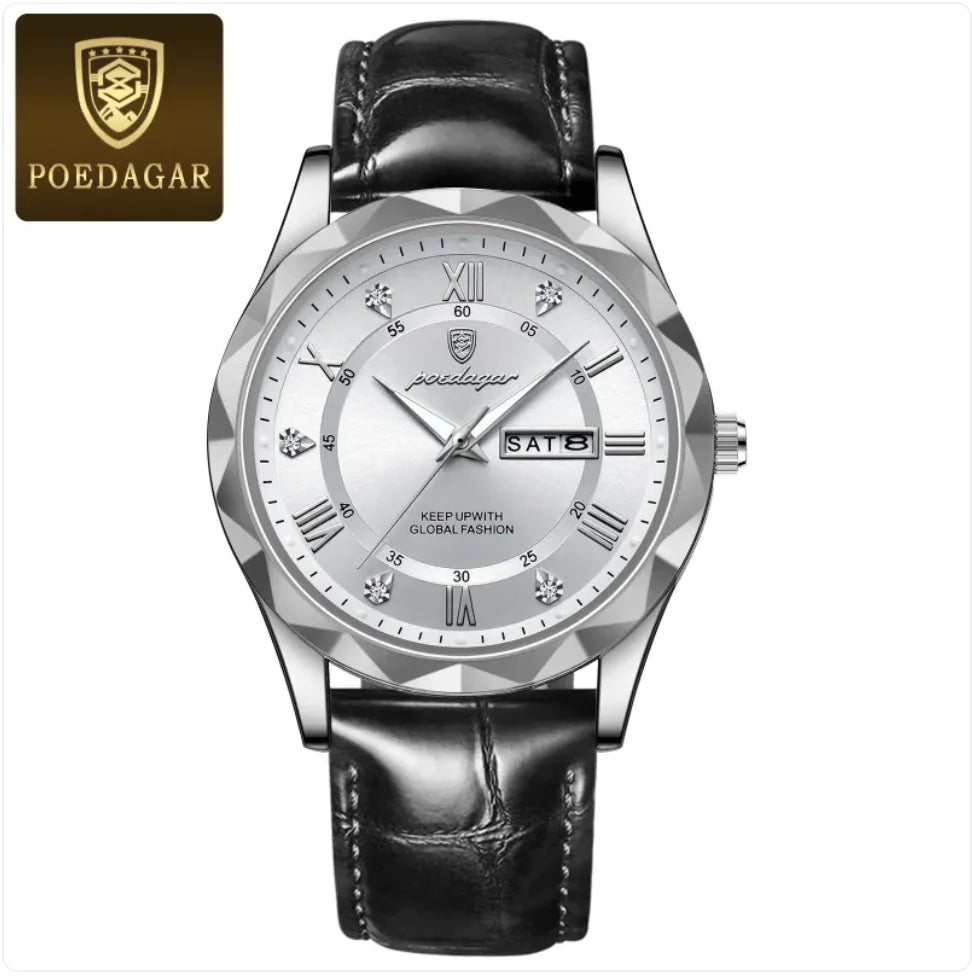 Men's Luxury Leather Strap Quartz Watch