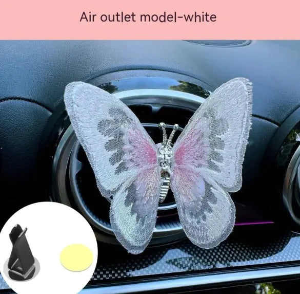 Moving Embroidery Butterfly Car Accessories