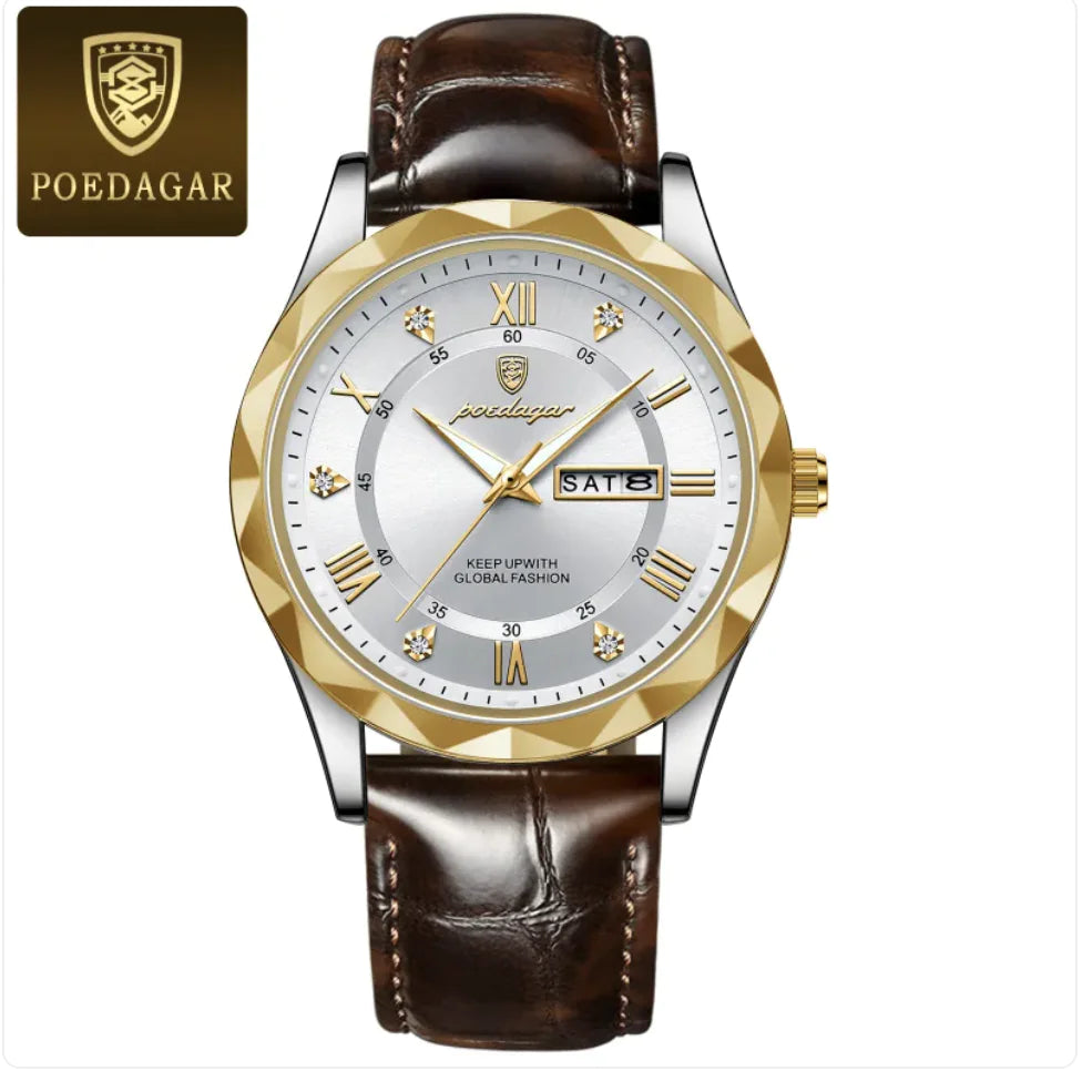 Men's Luxury Leather Strap Quartz Watch